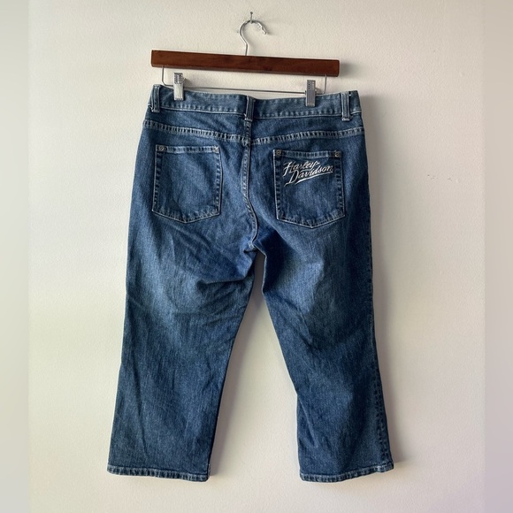 Harley-Davidson women’s capri pants in color blue  size 8 - Picture 5 of 5